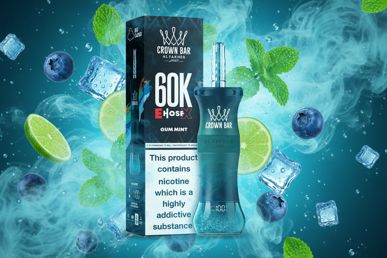 Alfakher Crown Bar E-Hose 60000 Puffs 5% Nic 50ML 5CT/Display