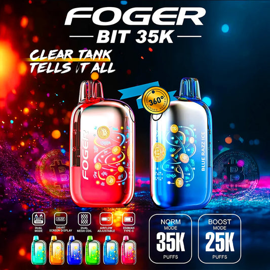 Foger Bit 35000 Puffs 5% Nic 19ML Disposable 5CT/Display