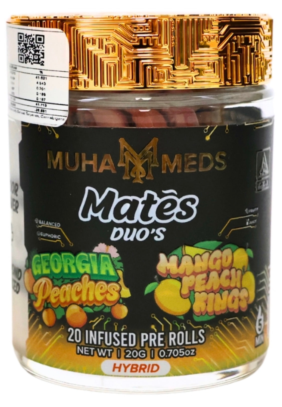 Muha Meds Mates Duos Pre-Rolls THC-A 20CT Jar