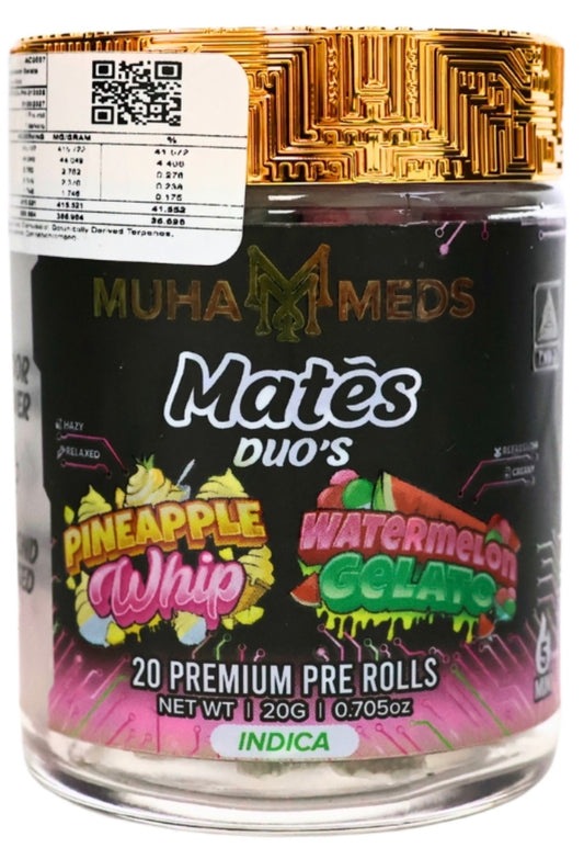 Muha Meds Mates Duos Pre-Rolls THC-A 20CT Jar
