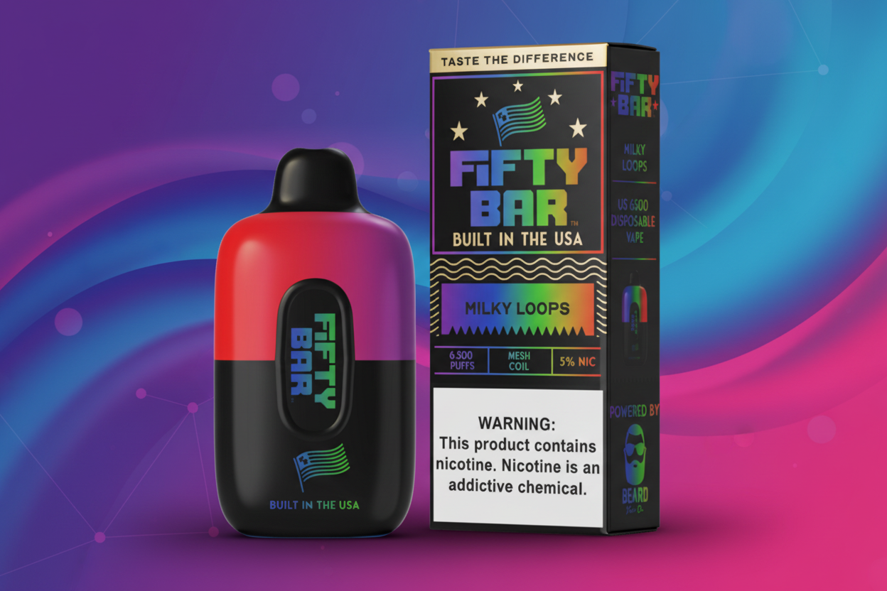 Fifty Bar 5% Nic 20k Puffs 5CT Display Humble / V2 / Fruitia / Hidden Hills Club /