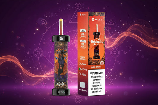 Hookah Lit 40000 Puffs 5% Nic 40ML 5Ct/Display