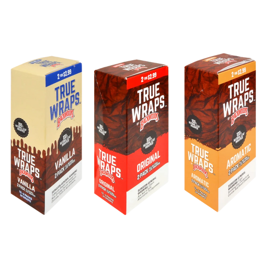Backwoods True Wraps (Pre-Priced $2.99) 2pk 12ct Display