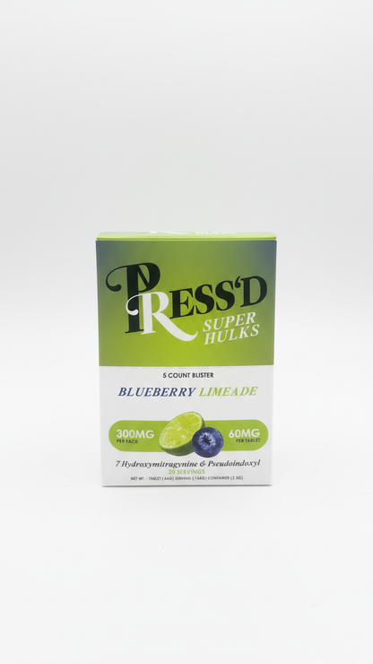 Pressd – Super Hulks – 7Hydroxy – 5ct Blister pk – 60mg – 10ct Display Box