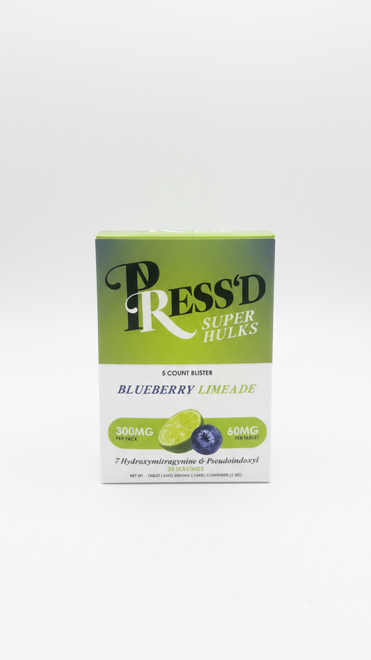 Pressd – Super Hulks – 7Hydroxy – 5ct Blister pk – 60mg – 10ct Display Box