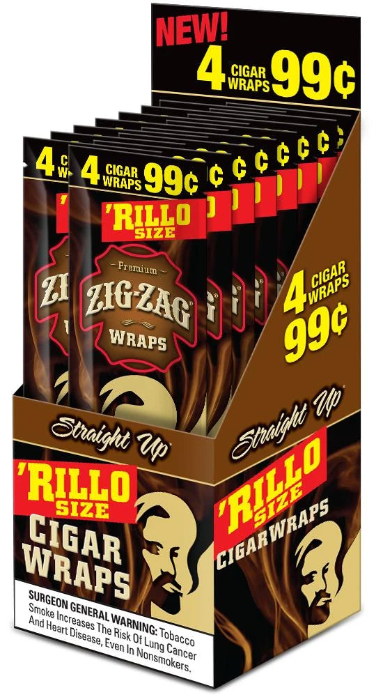 Zig Zag Wraps (Pre-Priced $0.99) Rillo 4pk 15ct Display